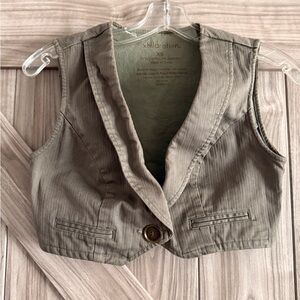 Xhilaration Olive Green Crop Vest for Women
